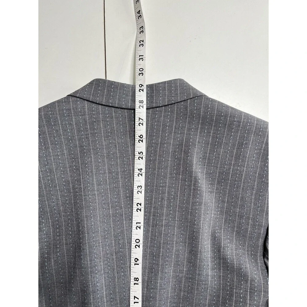 Giovanni Valentino Blazer Mens 34R Notched Lapel Gray Striped Sport Jacket